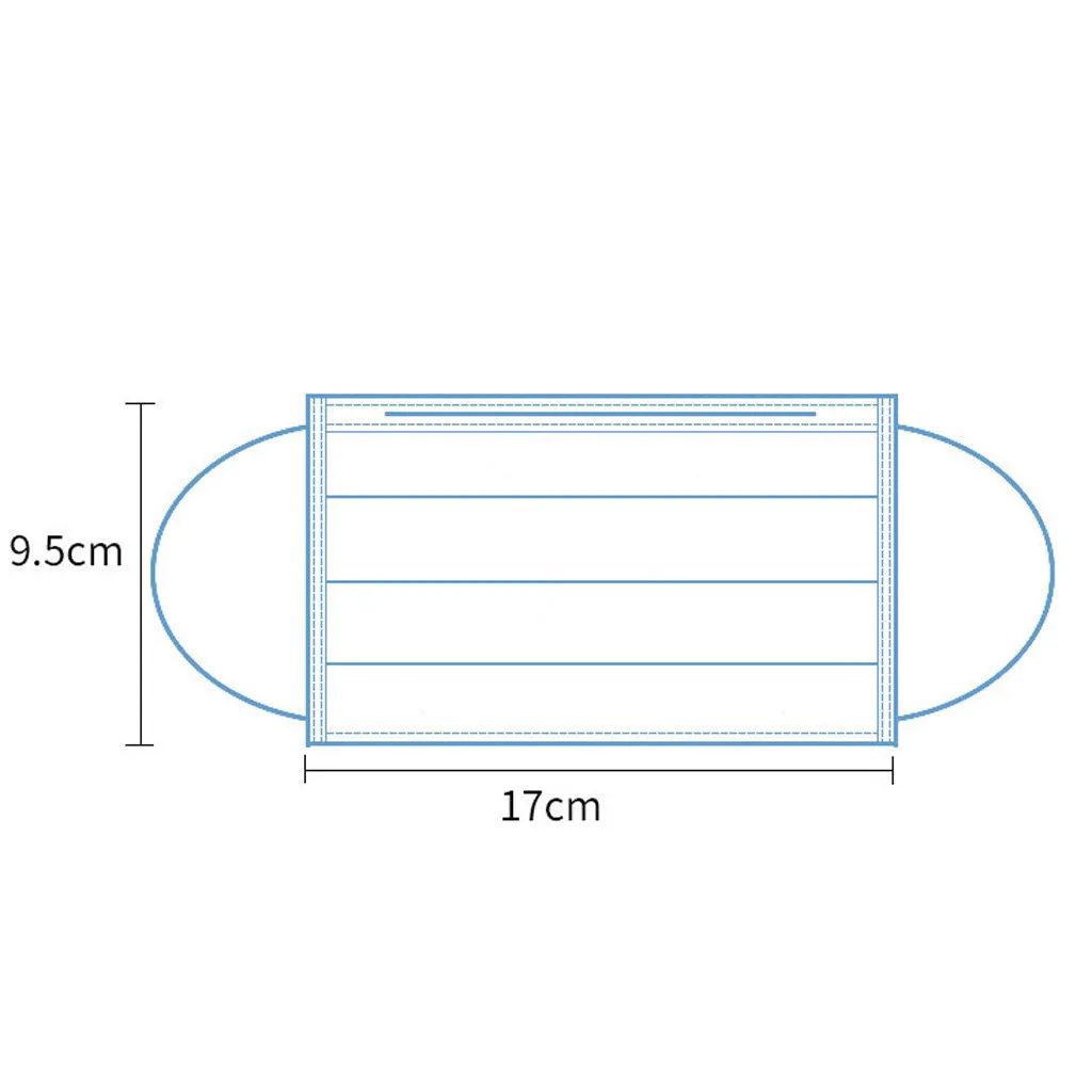 

Adult's Three-Layer Protective Dust-Proof Cartoon Solid Disposable Mask mascarilla mujer And Dustproof Windproof Breathable Face