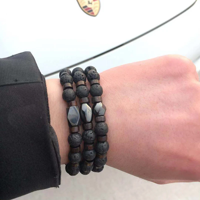 Роскошные брендовые очаровательные браслеты мужские ручной работы из