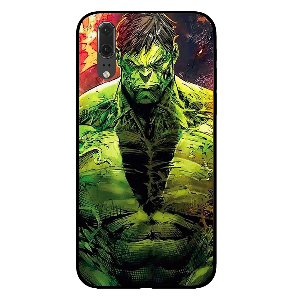 12 Ironman и Hulk Marvel Comic черный чехол для телефона huawei P30 P20 mate 10 20 Pro Lite Nova 3 4 3i чехол - Цвет: 12
