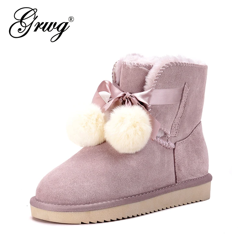 Австралийские женские зимние ботинки GRWG 100% натуральная воловья кожа ботильоны