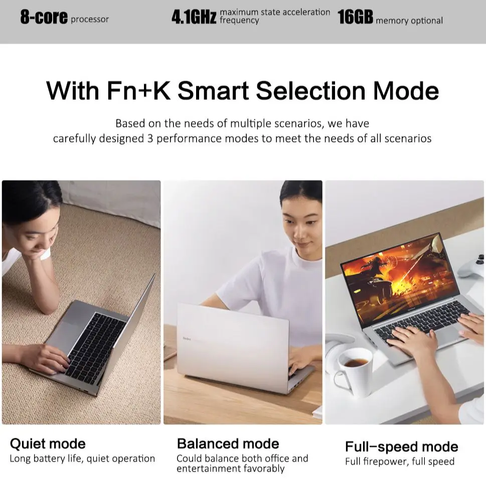 Ноутбук Xiaomi RedmiBook 14 II AMD Ryzen 4700U 16 Гб DDR4 + 512 ГБ SSD дюймов FHD 100% sRGB ноутбук с