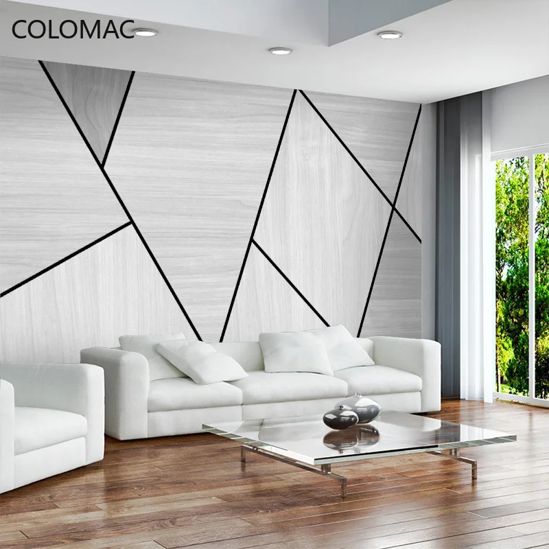 

Colomac Custom 8D Living Room Modern Minimalist Nordic Geometric Film and Television Decoration Wallpaper Dropshipping