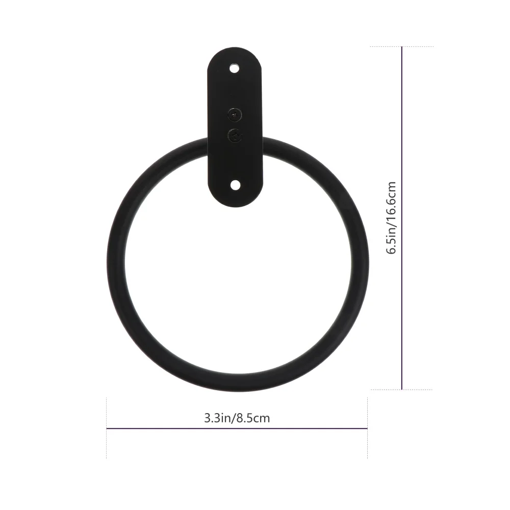 

1 Set Simple Towel Storage Ring Sturdy Wall Hanging Ring Premium Bathroom Hanger
