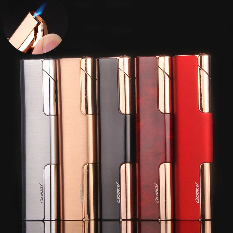 Мини портативные металлические зажигалки длинная надувная ветрозащитная полоса