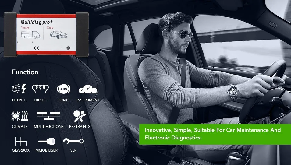 Multidiag Pro TCS 2017 3 Bluetooth двойная печатная плата Green V3.0 NEC Реле реальный 9241A чип FTDI для