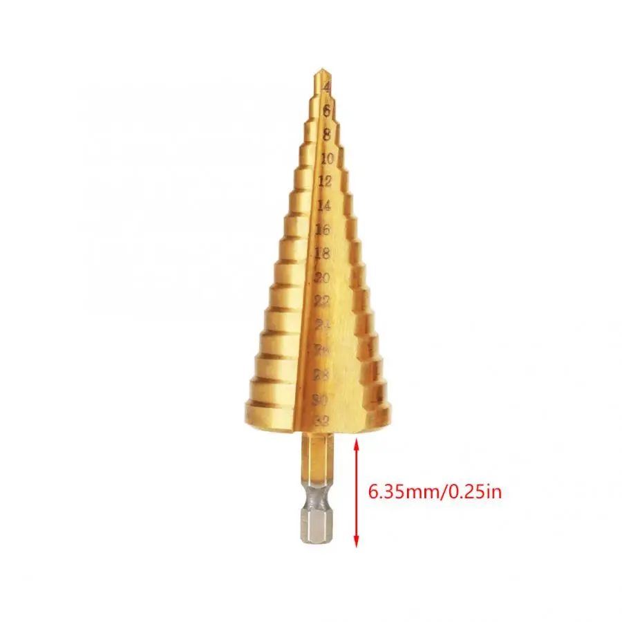 HSS4241 ступенчатое сверло 3 шт. высокоскоростное стальное конусное шестигранное