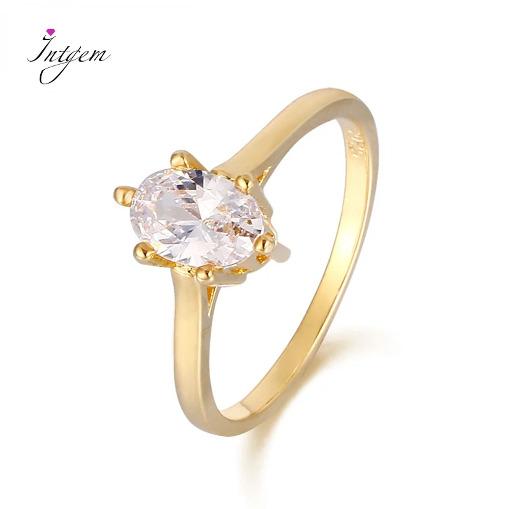 

Golden 925 Ring White Zircon For Women Girls Party Rings High Quality Gemstone Party Wedding Jewelry Birthday Gift Accessories
