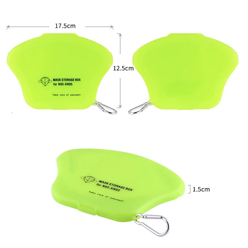 

1/2 PC Disposable Face Mask Storage Case Box Mask Storage Box Dustproof and waterproof Portable Foldable Recycling Mask Holder