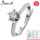 Кольцо женское из белого золота 18 карат, с фианитом 1 карат