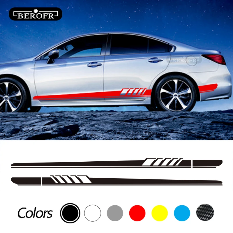 

2Pcs For Subaru Forester Legacy Impreza Ascent XV Ascent Legacy BRZ Outback WRX Car Long Side Stickers Auto Decals Accessories