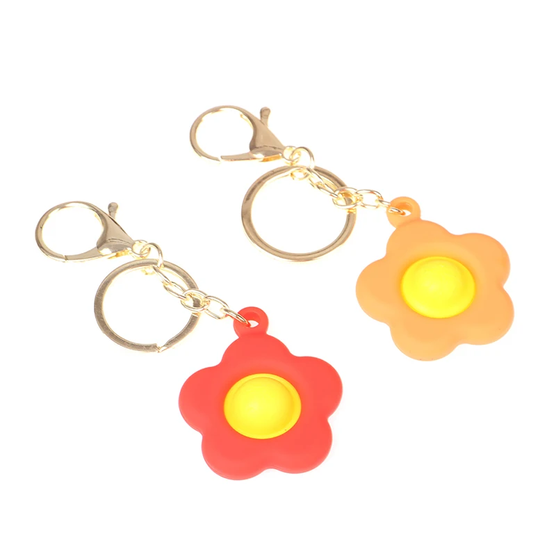 

Kids Silicone Fidget Simple Dimple Toys Adult Decompression Flip Keychain Toys Child Early Education Squeeze Sensory Toy Gifts