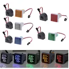 Цифровой вольтметр, амперметр, амперметр, Гц, герц, 3 в 1, 60  500 В переменного тока, индикатор напряжения, тестер, светодиодный светильник сигнала, 22 мм