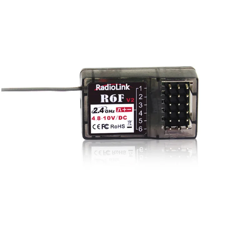 Приемник Radiolink R6F/R6FG 6CH 2 4 ГГц со встроенным гироскопом и сервоприводом HV