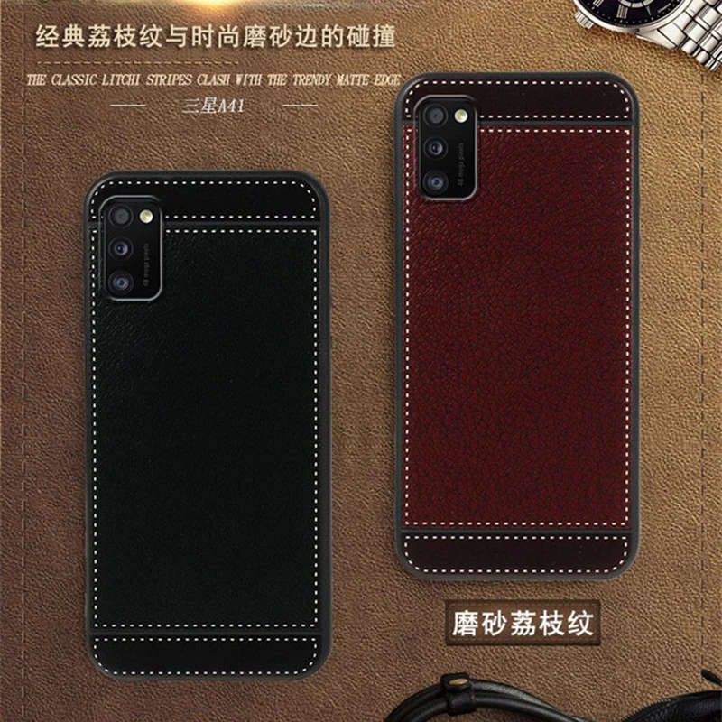 

Case For Samsung A41 A415F 6.1 inch Black Red Blue Pink Brown 5 Style Fashion Phone Soft Silicone Samsung Galaxy A41 Cover