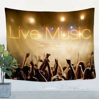jazzreggaerockheavy metal music poster retro flag banner tapestry bar cafe party music festival background decor cloth