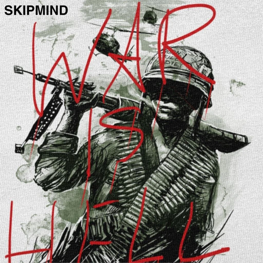 Футболка мужская с надписью Thank You Veterans War Is Hell хлопковая городская футболка