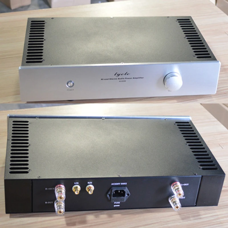 Chassi com Radiador em Ambos os Lados Amplificador Chassis Caixa Faça Você Mesmo Gabinete Classe um Escudo 430*238*80mm Q4308