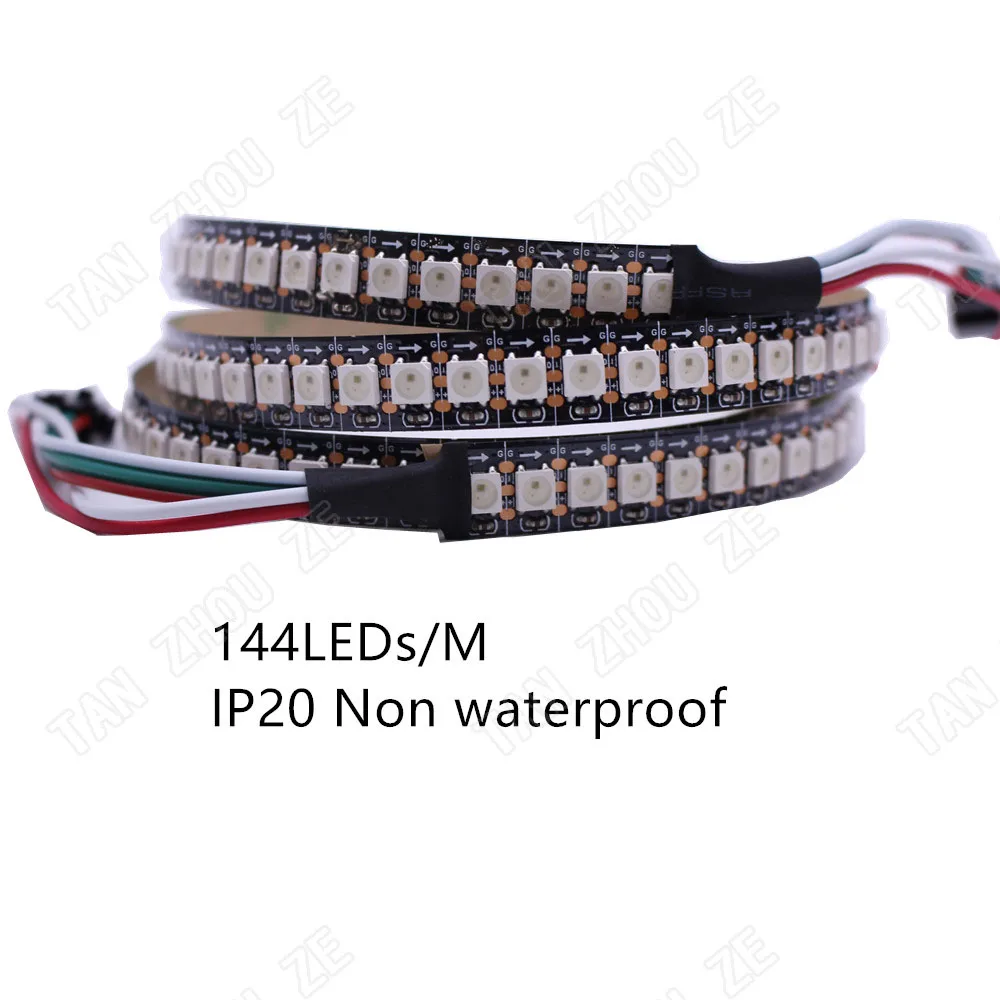 1 м 12 мм Печатная плата 144 светодиодный s WS2812B светодисветодиодный s/m 5050 RGB Чип WS2811 IC