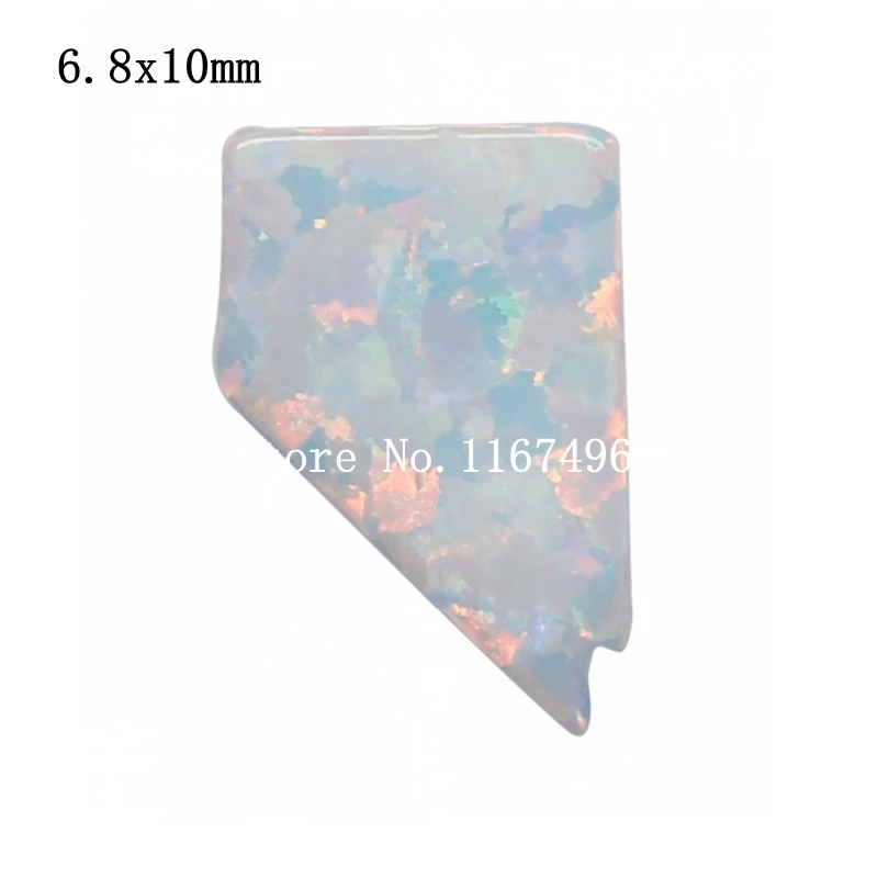 50 шт./лот 6 8x10 мм синтетическая карта Невады огненный опал камень Невада остров