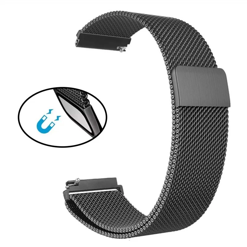 Для Samsung Galaxy Watch Active 2 40 мм 44 ремешок Миланская петля браслет 20 из нержавеющей стали