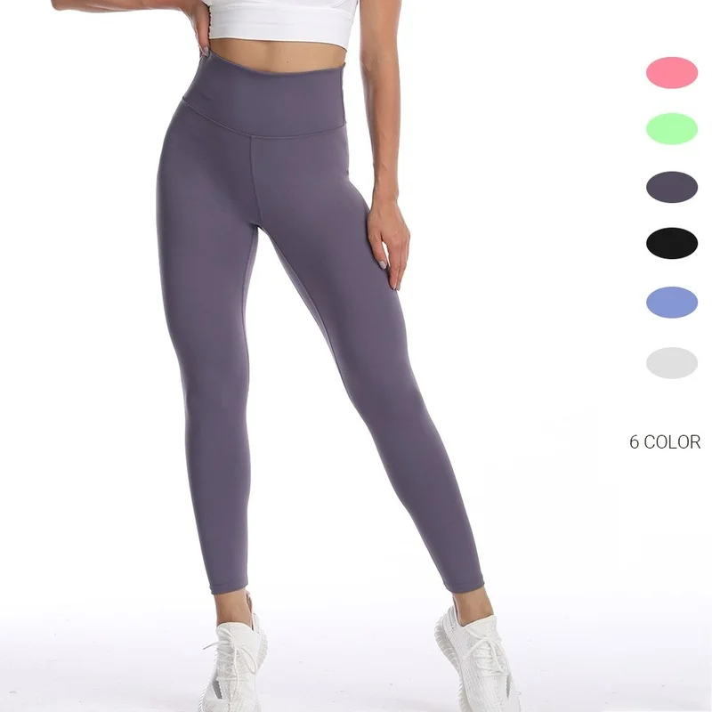 

2021 New Lulu Yoga Pants High Waist Anti-turnover Tights No Embarrassment One-piece Hip-lifting Peach Pants Women
