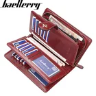 Новый женский кошелек, Женский кошелек, кожаный Длинный кошелек, держатель для карт, клатч с ремешком на запястье, многофункциональный кошелек