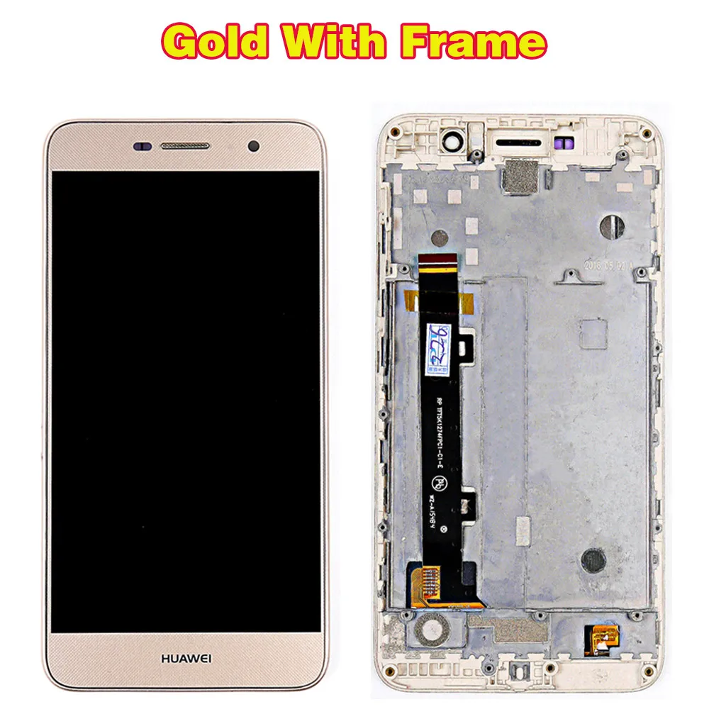Gold With Frame Huawei 5,0 дюймов ЖК-дисплей для huawei honor 4c pro TIT-L01 сенсорный экран дигитайзер Сенсорное стекло в сборе с рамкой бесплатные инструменты - Цвет: Gold With Frame