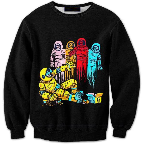 

CNUUIKOOEK Sweatshirts Hot Selling Men's 3D Robot Printed Hoodie Long Sleeve Pullover Men's Hoodies