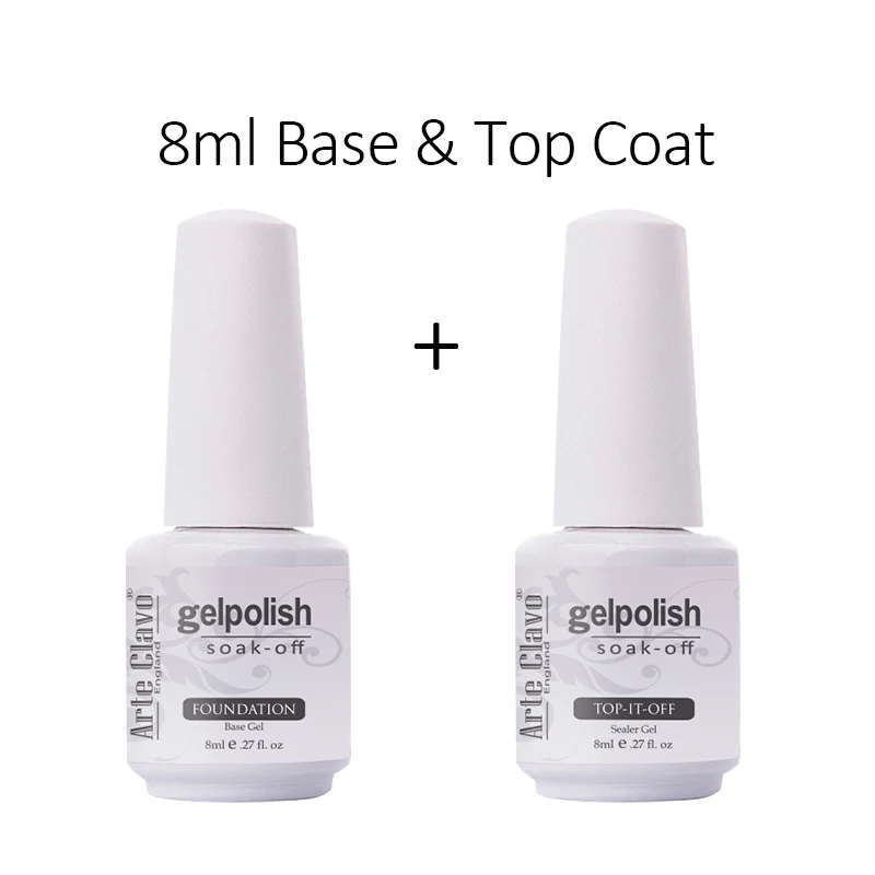 Base Top Coat 8ml Новое поступление, трехступенчатый Гель-лак, УФ-светодиодный Гель-лак для маникюра, лак для ногтей, гибридный, долговечный, геллак - Цвет: Base Top Coat 8ml