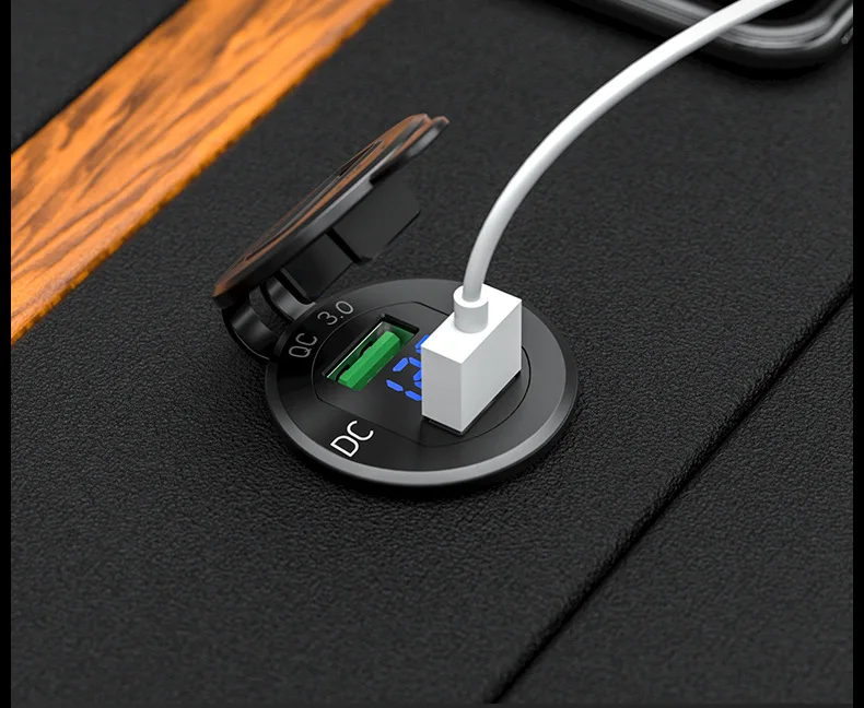 Зарядное устройство QC 3 0 Dual USB водонепроницаемое морское 18 Вт и (36 Вт) с