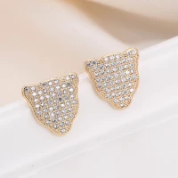 de168 fashion exquisite elegant 4a zircon geometry animal ear stud girls gift party banquet womens jewelry earrings 2021