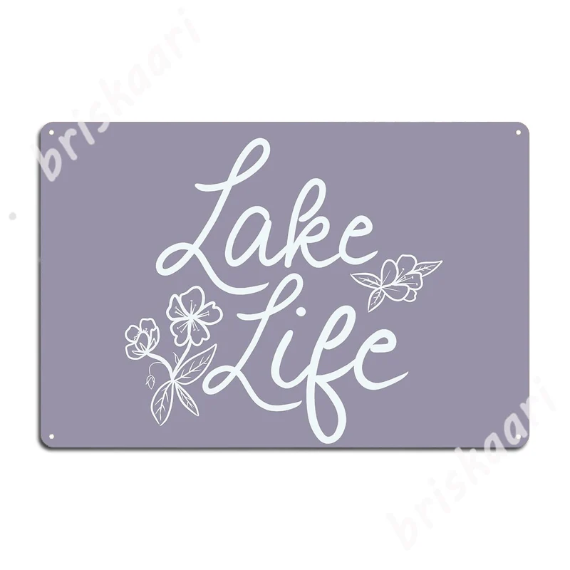 Озерная жизнь (фиолетовый) металлические знаки кинотеатр гостиная кухня