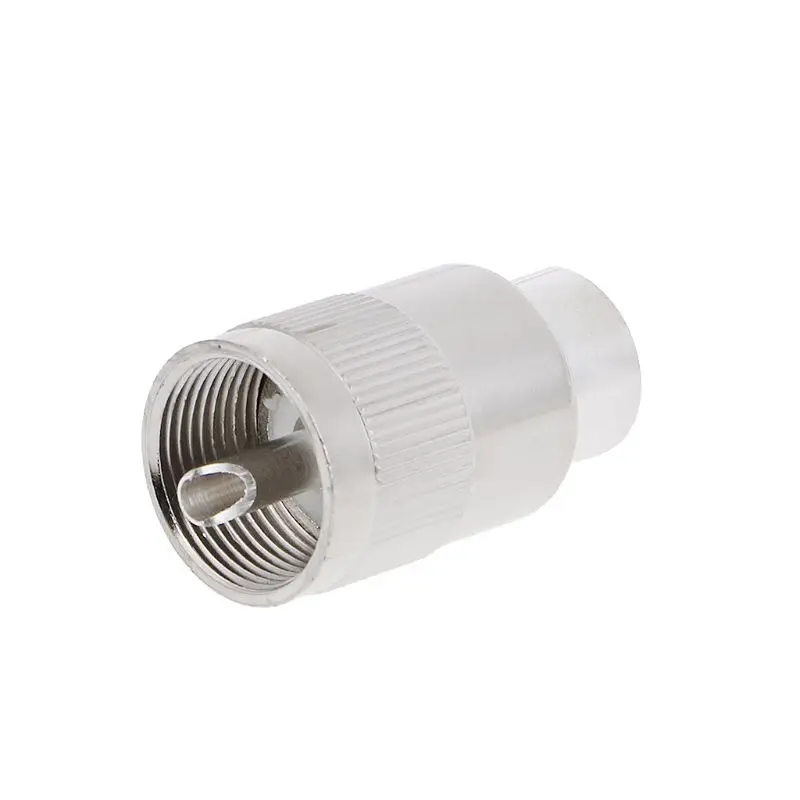 Коннектор для кабеля UHF Male PL259 RG8 RG213 LMR400 7D FB Серебристый # Aug.26|Соединители| |