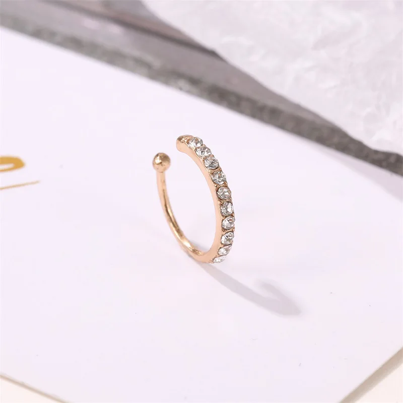 

2021 Hot-Selling Simple Personality Classic Style Inlaid Zircon Ear Clip for Female Fashion Elegant and Exquisite Accessories