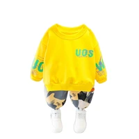 fashion children clothes autumn baby girls clothing boys cotton t shirt pants 2pcsset toddler casual sport costume kids outfits