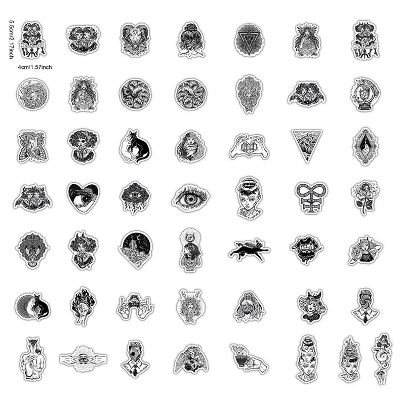 50 шт./компл. ужас и Триллер Стиль Готический Ветер граффити наклейки