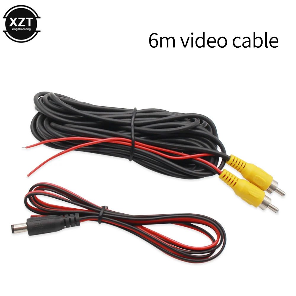 

6m Video Cable For Car Rear View Camera Universal RCA 6 Meters Wire For Connecting Reverse Camera With Car Multimedia Monitor