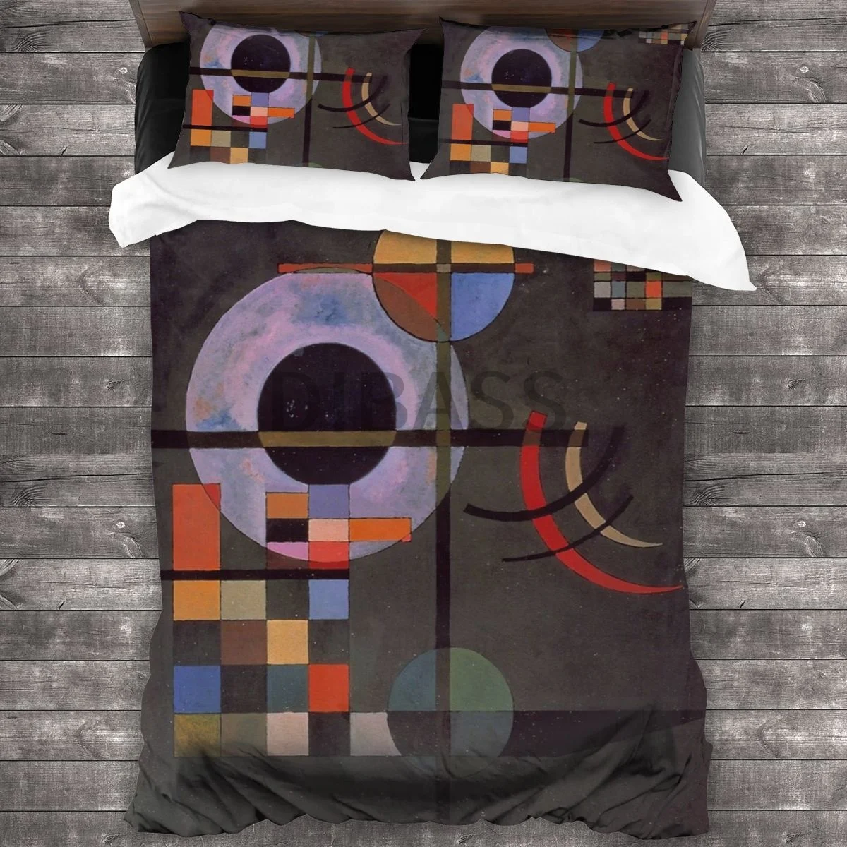 

Counter Weights - Wassily Kandinsky Comforter Set with 2 Pillowcases，Soft Microfiber Bedding Set Duvet Cover