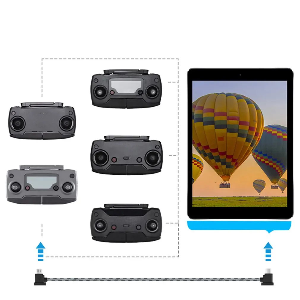 

Remote Control Data Cable Phone Tablet Line Nylon Line For DJI Mavic Air 2 Mini Pro Drone Accessories