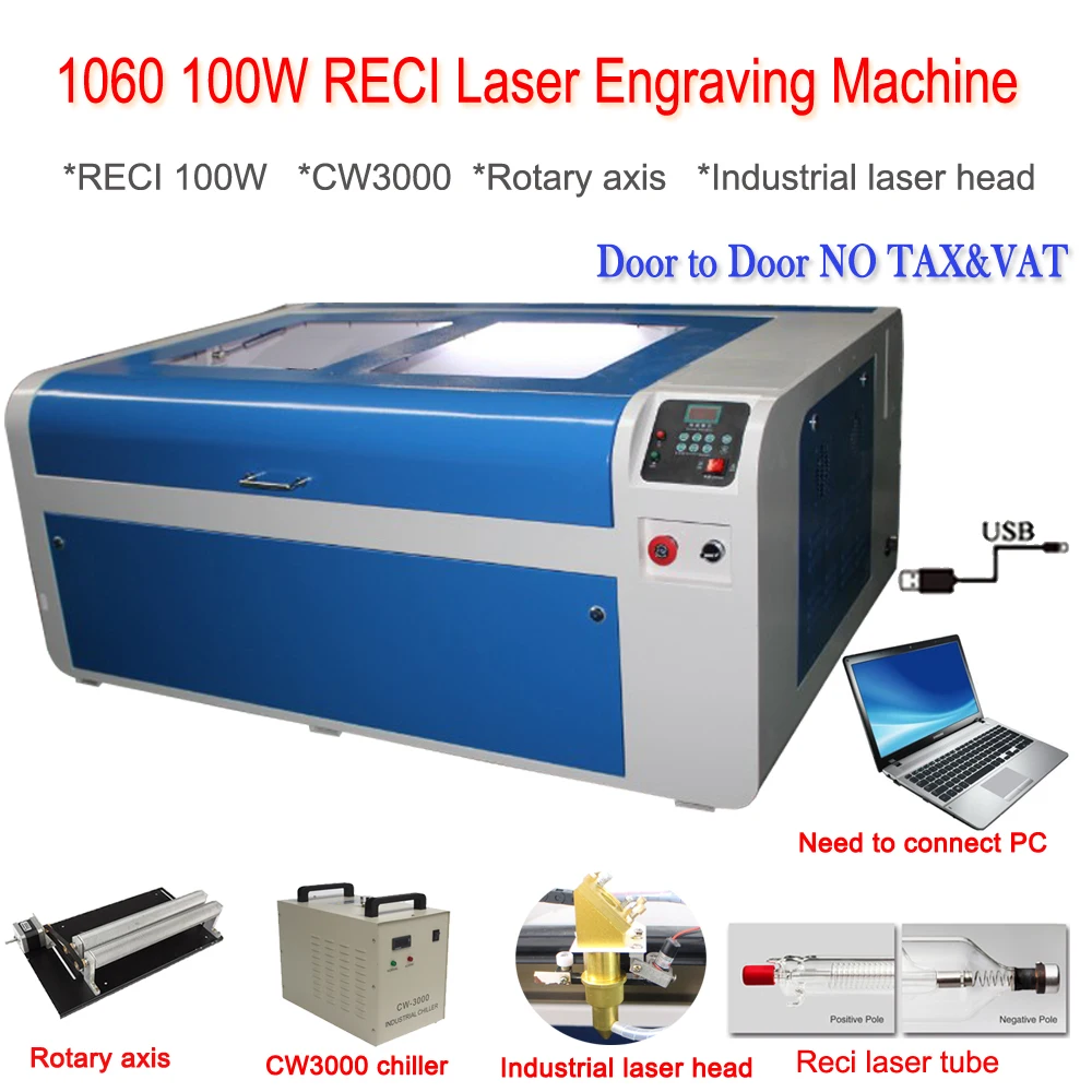 Лазерная гравировальная машина 1000*600 мм 100 Вт|Фрезы по дереву| |