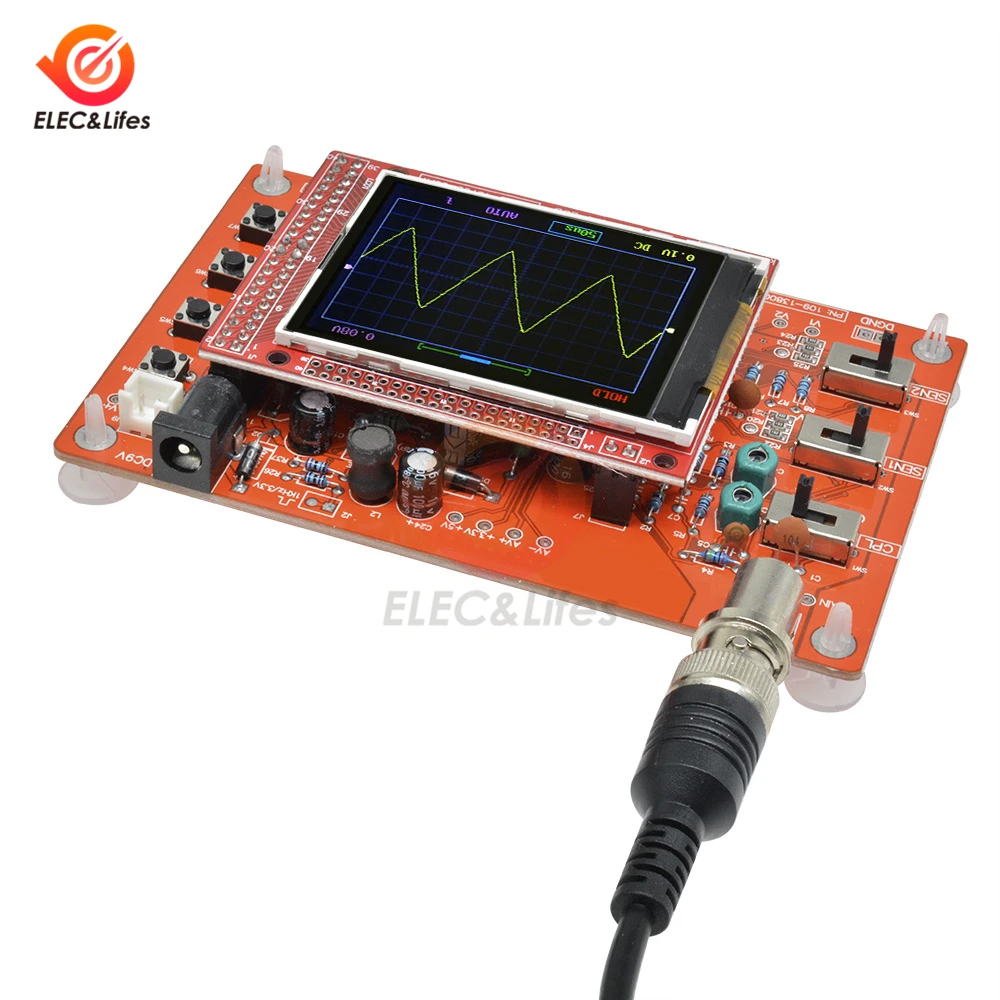 Мини-портативный цифровой осциллограф DIY Kit ARM Cortex-M3 12 бит TFT осциллограф 10:1 зонд тестовый зажим DIY акриловый чехол