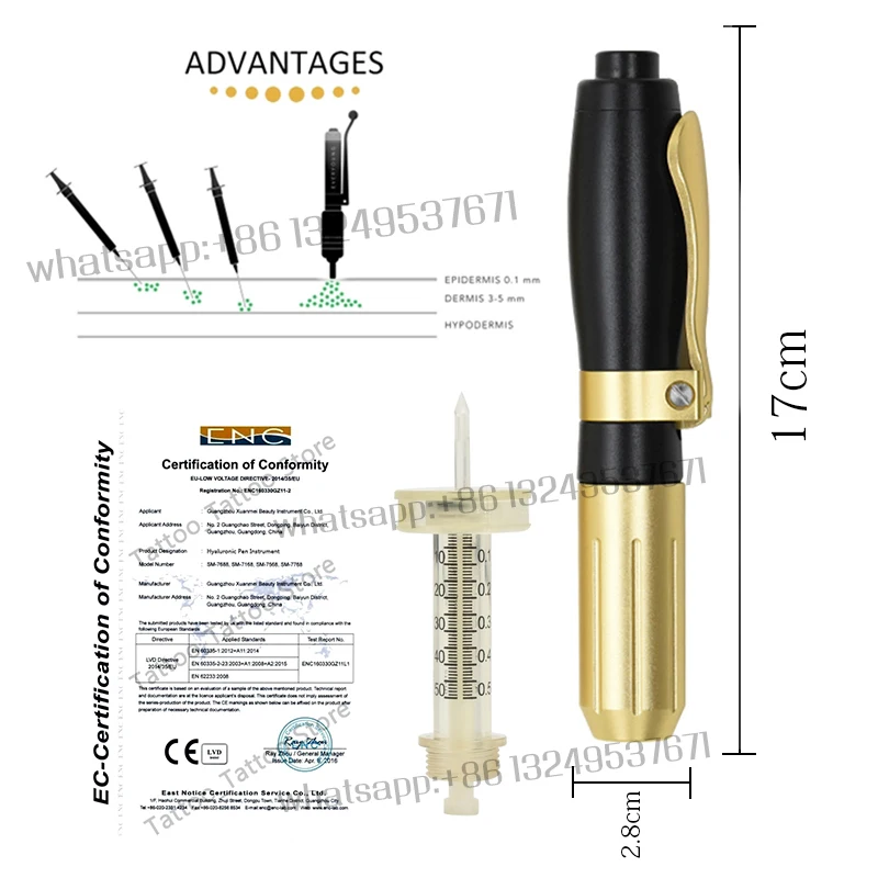 Новейшая 2 в 1 ручка с гиалуроновой кислотой наполнитель для губ инъекционная