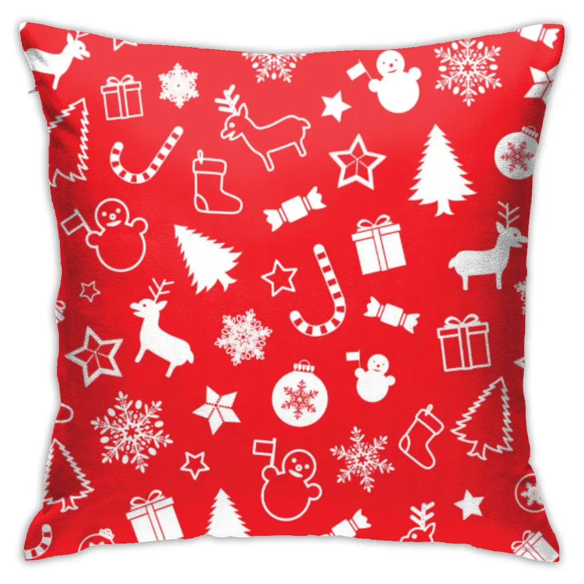 

Snowflake Christmas Decorative Cushion Cover Floral Pillow Case For Car Sofa Decor Pillowcase Home Pillows 45 x 45cm
