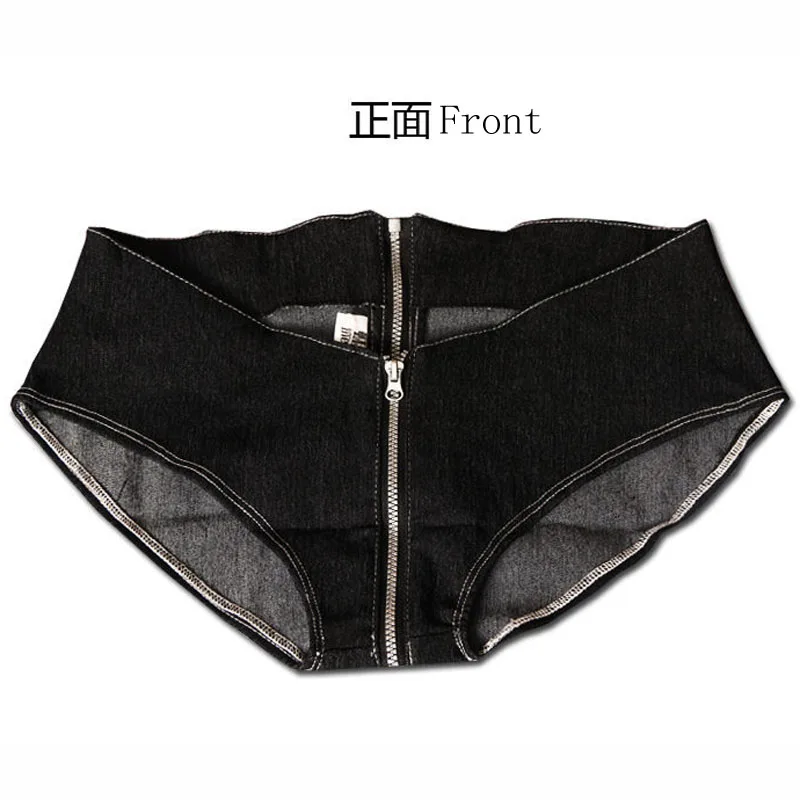 Hot Sexy Zipper Open Crotch Short Jeans Denim Booty Shorts Pole Dance Clubwear Micro Mini Bermudas Feminina Pantalon Panties | Женская
