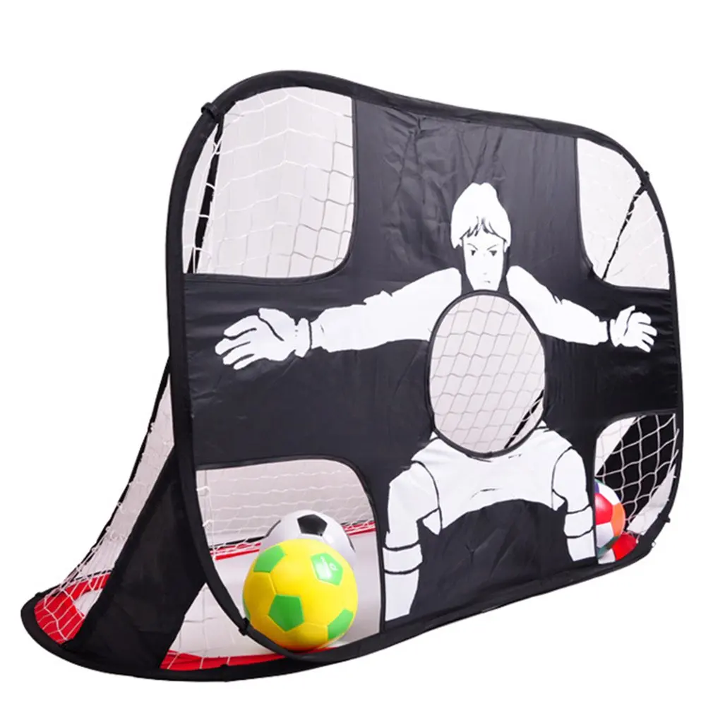 

Foldable 2 In 1 Children Soccer Gate Net Outdoor Sports Toys Soccer Goal Door Set for Backyard Indoor Equipment Camping Gear