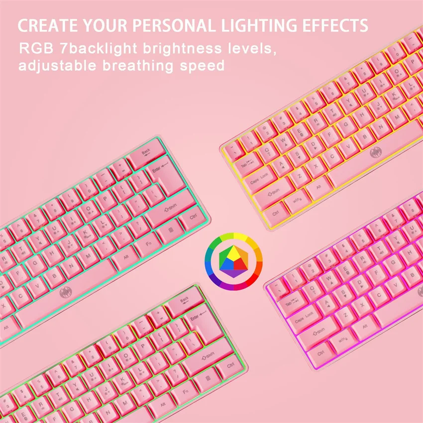 Клавиатура игровая 2 4 ГГц Bluetooth 61 клавиша RGB подсветка | Компьютеры и офис