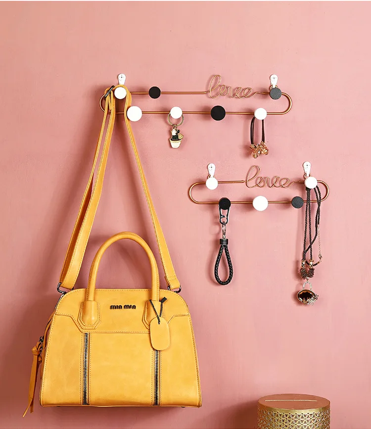 

Creative Letter Wall Decoration Metal Hook Living Room Bedroom Door Coat Hook Key Hook Row Hook