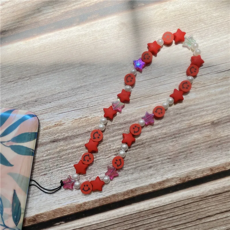 

Colorful Crystal Beads Chain Lanyard Strap Cord for Anti-lost Mobile Phone Chain Men and Women Decoration Girl Gift