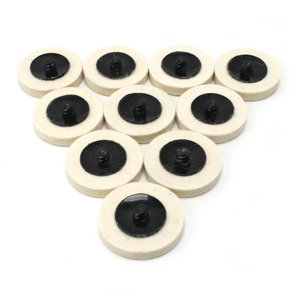 

10Pcs 2Inch Car Wool Disc Polisher Waxing Pads Buffing Kit For Boat Car Polish Buffer Drill Wheel Polishing Removes Scratches
