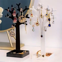 creative jewelry rack tree shaped vrtical multifunctional necklace earring ring display rack bedroom desktop decoration